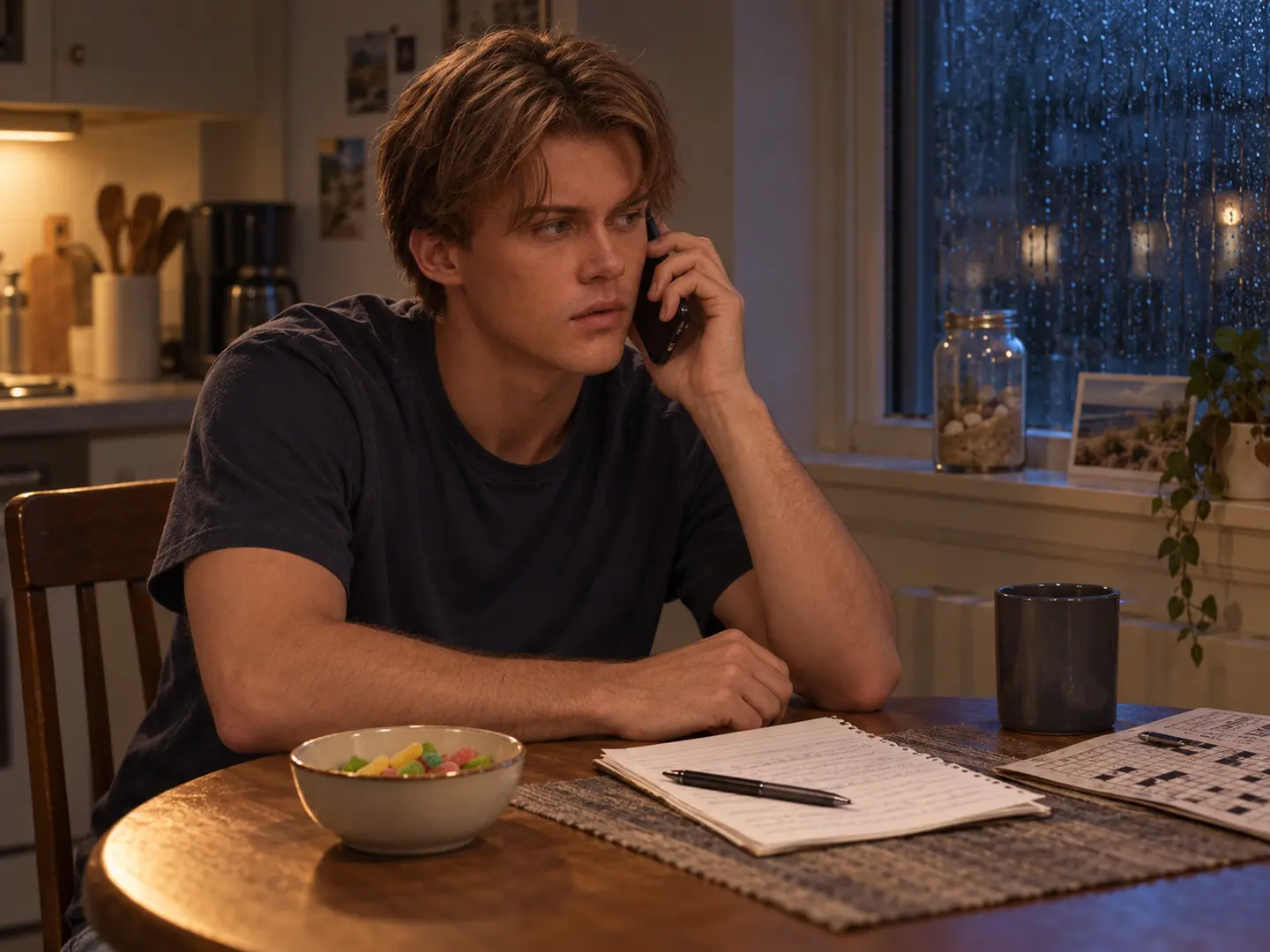 Jeremiah on the phone. An hour. Mostly him. That's how it works.